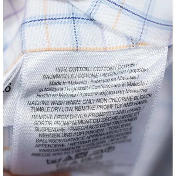 Brooks Brothers Classic Button Down Shirt Men 15 1/2-35 Blue Plaid Supima Cotton - Picture 7 of 8